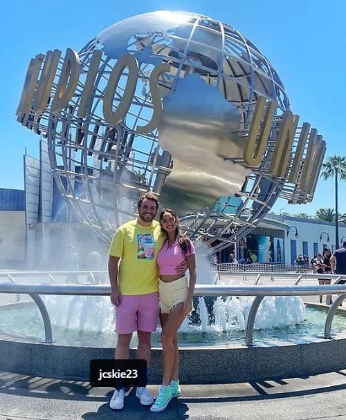 Vinessa Vidotto with her boyfriend Jordan Skie at Universal Studios Hollywood